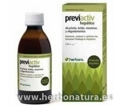 Previactiv Hepático, alcachofa, boldo, vitaminas y oligoelementos 250ml. HERBORA