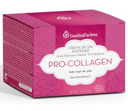 Crema de Día  Biológica Antiedad Pro-Collagen 12 horas de hidratación 50ml. ESENTIAL AROMS