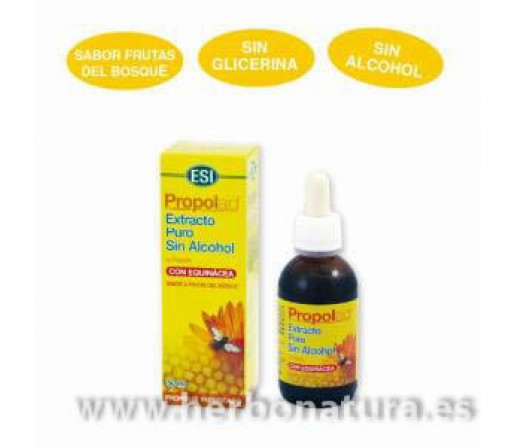 Propolaid Extracto propoleo sin alcohol con Equinácea, sabor Frutas del Bosque 50ml. ESI
