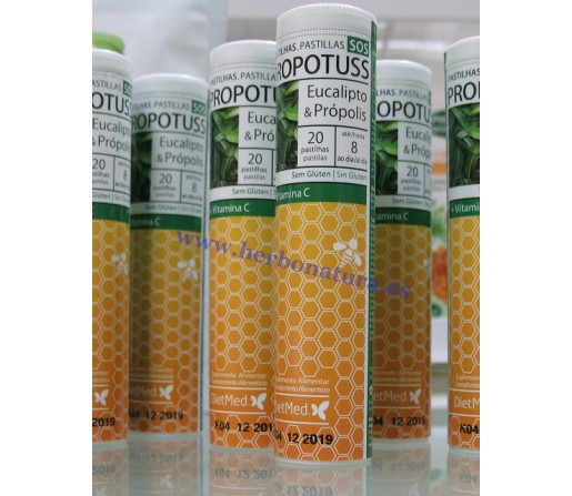 Propotuss Pastillas SOS Eucalipto y Própolis 20 pastillas DIETMED