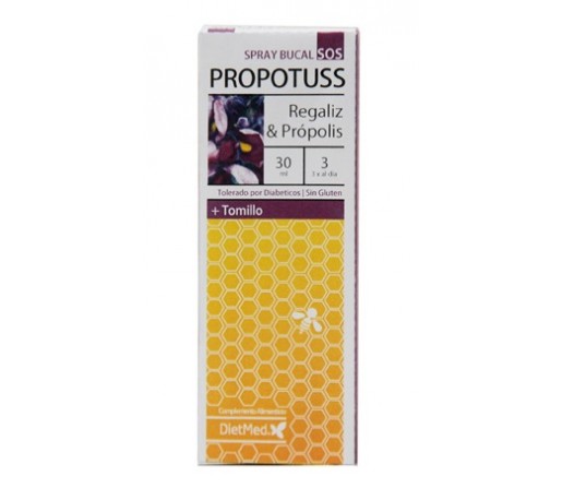 Propotuss Spray Bucal SOS con Regaliz, Propóleo y Tomillo 30ml. DIETMED