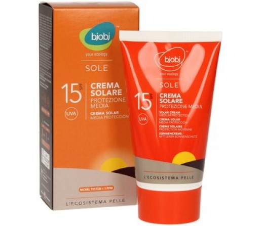 Crema Solar SPF 15 sin parabenos ni filtros sintéticos 150ml. BJOBJ
