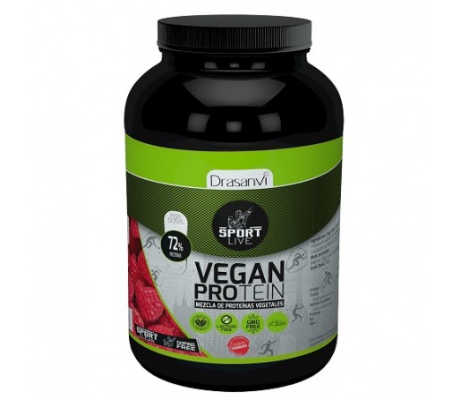 Proteina Vegetal Vegana Sport Live sabor frambuesa 600gr. DRASANVI