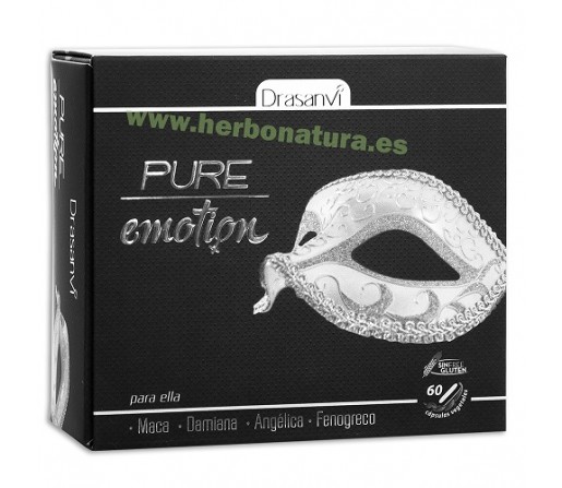 Pure Emotion para ella, Maca, Damiana, Angélica, Fenogreco... 60 cápsulas DRASANVI
