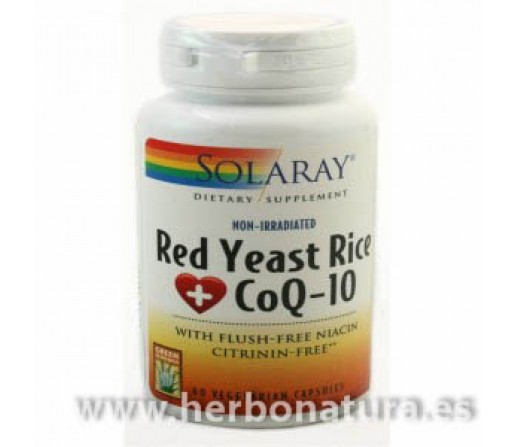Red Yeast Rice Plus CoQ10 60 cápsulas vegetales SOLARAY