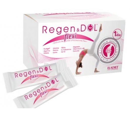 Regen & Dol Flexi, Colágeno, Glicina, Arginina, Silicio, Q10... 14 sobres ELADIET