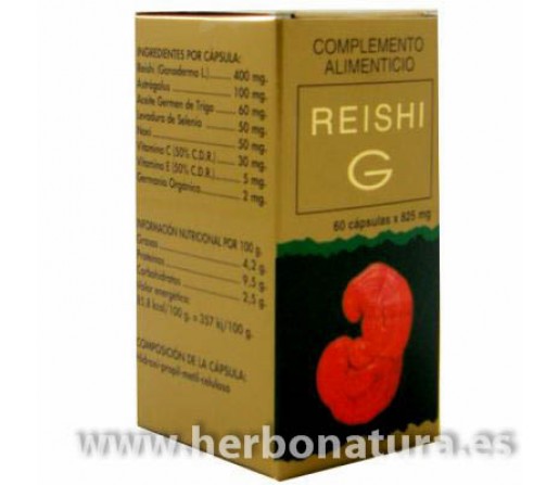 Reishi G con Astrágalus, Selenio, Germanio 60 cápsulas GOLDEN & GREEN