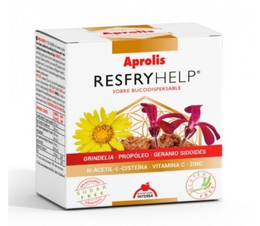 Resfryhelp Aprolis, Grindelia, Propóleo, Geranio, Zinc... 15 sobres INTERSA