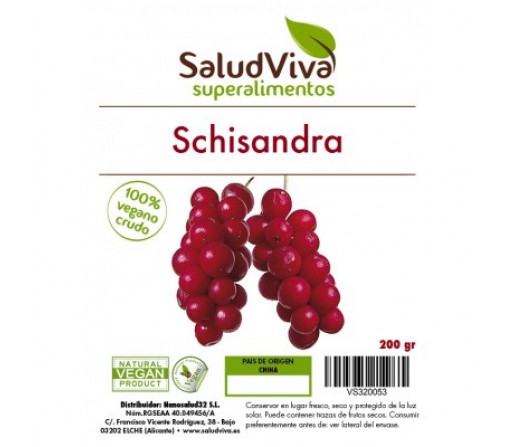 Schisandra Biológica Crudo 100gr. SALUD VIVA