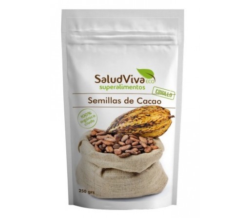 Semillas de Cacao Crudas y Ecológicas de Perú 250gr. SALUD VIVA