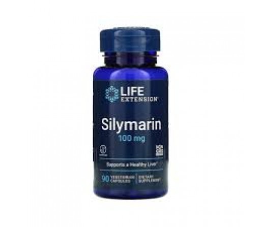 Silymarin Milk Thistle Cardo Mariano con Bioflavonoides 90 cápsulas LIFE EXTENSION