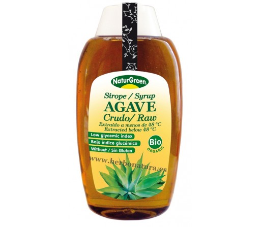 Sirope de Agave Crudo Biológico Botella 500 ml NATURGREEN