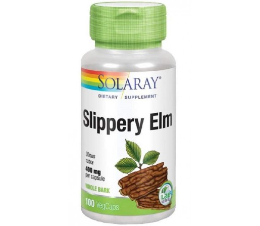 Slipperi Elm, Olmo Americano 100 cápsulas vegetales SOLARAY