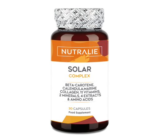 Solar Complex con Beta caroteno, Calendula, Colageno, Vitaminas... 30 cápsulas NUTRALIE