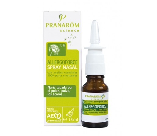 Spray Nasal Allerforce Nariz Tapada por Polen, Polvo... Pranarom Science 15ml. PRANAROM
