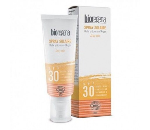 Spray solar SPF 30 biológico, Vegano con argán 90ml BIOREGENA