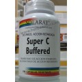 Super C Buffered Vitamina C 100 cápsulas vegetales Acción retardada en dos pasos SOLARAY