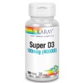 Super D3, Vitamina D3 4000UI (100µg) Colecalciferol. 100 perlas SOLARAY