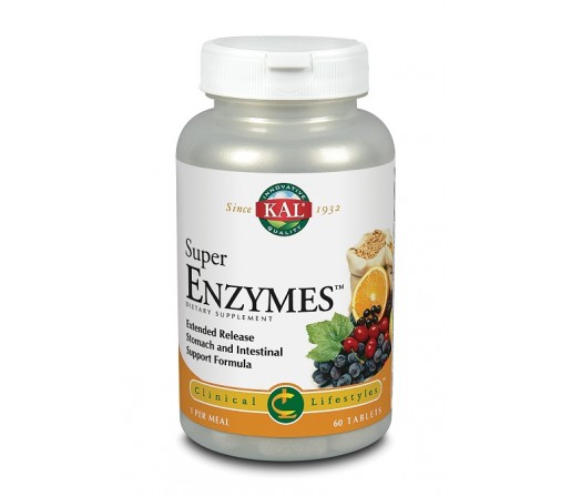 Super Enzymes, Enzimas Digestivas 60 comprimidos Kal. SOLARAY