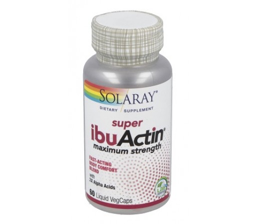 Super Ibu Actin Lúpulo, Bromelina, Sauce, jengibre y Cúrcuma 60 perlas líquidas SOLARAY