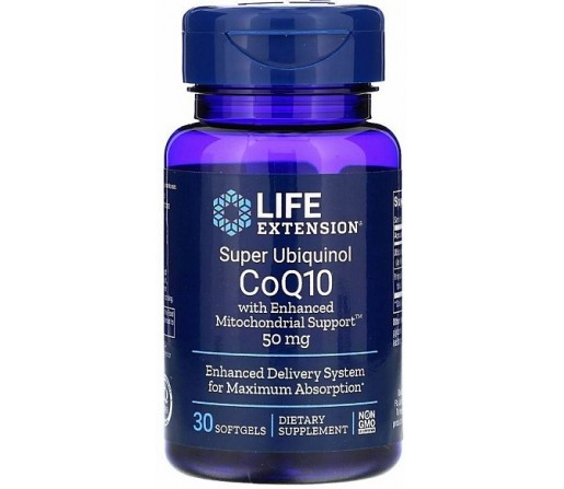 Super Ubiquinol, coenzima Q10 50mg. de Kaneka 30 perlas LIFEEXTENSION