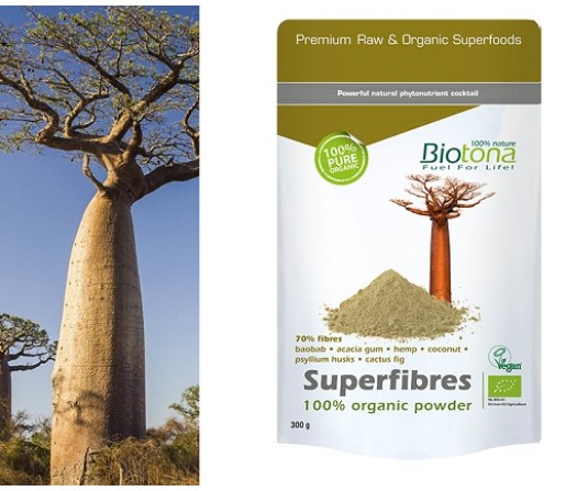 Superfibres, Baobab, Acacia, coco, psyllium... 300gr. BIOTONA