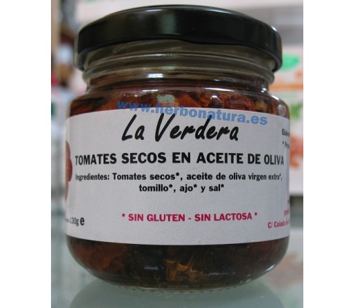 Tomates secos en aceite de oliva Ecológicos 130gr. LA VERDERA