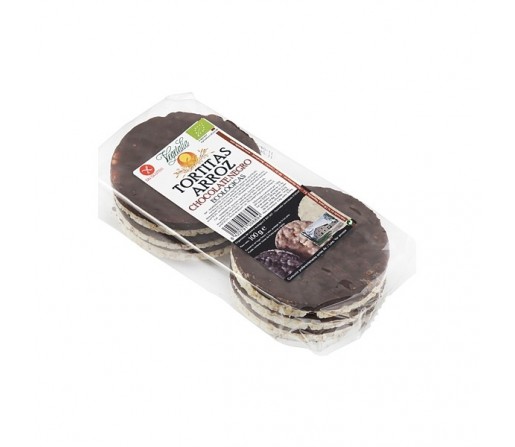 Tortitas de Maíz 57% de Chocolate Negro, Ecológicas Sin Gluten 95gr. VEGETALIA