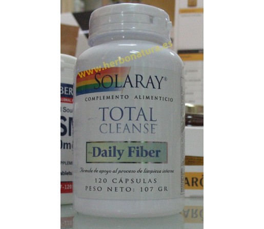 Total Cleanse Daily Fiber Limpieza Interna 120 cápsulas SOLARAY
