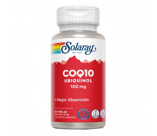 Coenzima Q10. Ubiquinol 100mg. 30 perlas SOLARAY