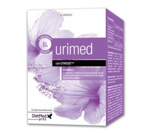 Urimed con Utirose, Hibiscus Sabdariffa y Vitamina C 30 cápsulas DIETMED