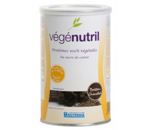 Vegenutril Chocolate, Proteina Vegetal sin aspartamo 300gr. NUTERGIA