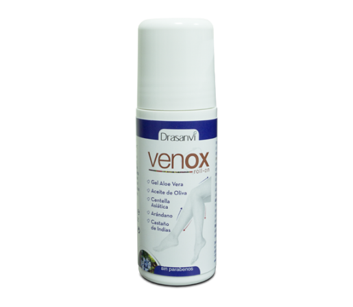 Venox Gel Roll-on Aloe, Castaño, Centella Arándano... Circulatorio 60ml. DRASANVI