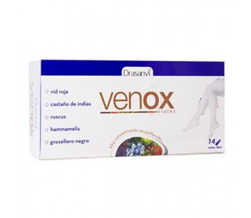 Venox Viales Circulación viz roja, castaño de indias, ruscus, hammamelis... 14 viales DRASANVI