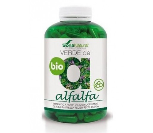 Verde de Alfalfa Jugo Liofilizado Biológico 240 cápsulas SORIA NATURAL