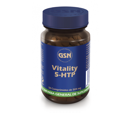 Vitality 5-HTP, Griffonia, Citrato de Magnesio, Melatonina y B6, 50comprimidos GSN
