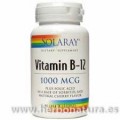 Vitamina B12 Cianocobalamina 1000 μg 90 comprimidos sublinguales SOLARAY