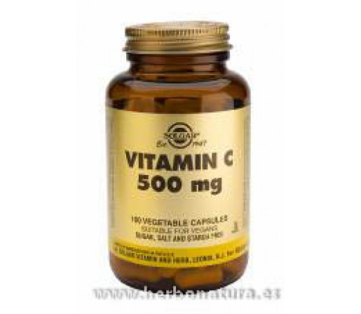 Vitamina C 500 mg 100 Cápsulas vegetales SOLGAR