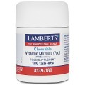 Vitamina D3 Masticable sabor Grosella 280UI 180 comprimidos LAMBERTS