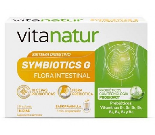 Vitanatur Symbiotics G Flora Intestinal Probióticos Turbo 14 sobres DIAFARM