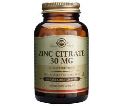 Zinc Citrato (citrato de Zinc) 100 cápsulas vegetales SOLGAR