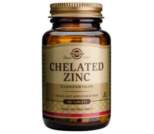 Zinc Quelado (Bisglicinato de Zinc) 100 comprimidos SOLGAR